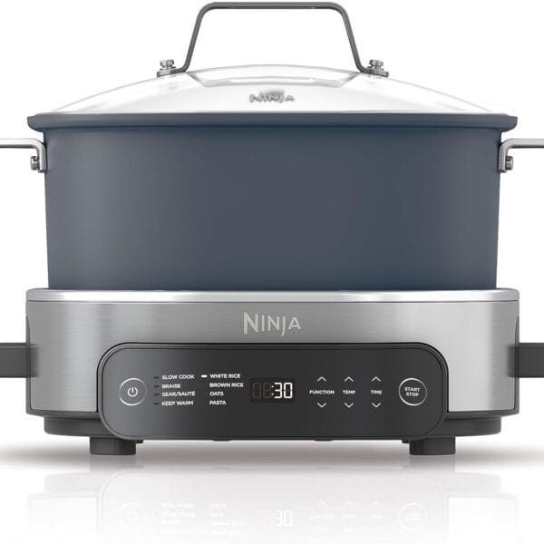 Ninja MC1101 Foodi Everyday Possible Cooker Pro, 8-in-1 Versatility, 6.5 QT, One-Pot Cooking, Replaces 10 Cooking Tools, Faster Cooking, Family-Sized Capacity, Adjustable Temp Control, Midnight Blue