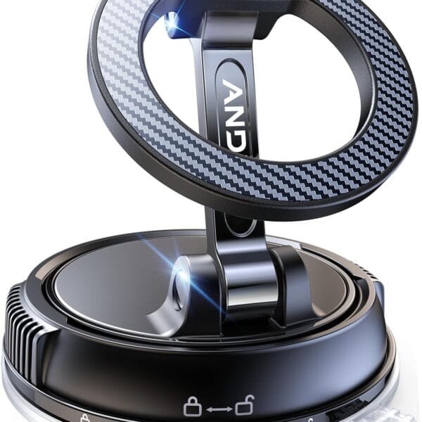 Car Phone Holder for Magsafe [78+LBS Strongest Suction & 2400gf Strongest Magnetic] 360 Adjustable Car Phone Mount, Phone Holders for Your Car for iPhone 16 Pro Max 15 14 13 12 Plus (Carbon Fiber)