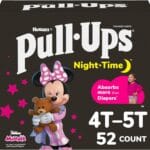 Pull-Ups Girls' Night-Time Potty Training Pants, Size 4T-5T Overnight Training Underwear (38-50 lbs), 52 Ct