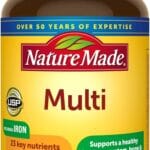 Nature Made Multivitamin Tablets with Iron, Multivitamin for Women and Men for Daily Nutritional Support, 130 Tablets, 130 Day Supply (Packaging May Vary)