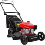 PowerSmart Lawn Mower Gas Powered, 18-Inch 144cc Engine 3-in-1 Walk-Behind Push Lawn Mower, Oil Included