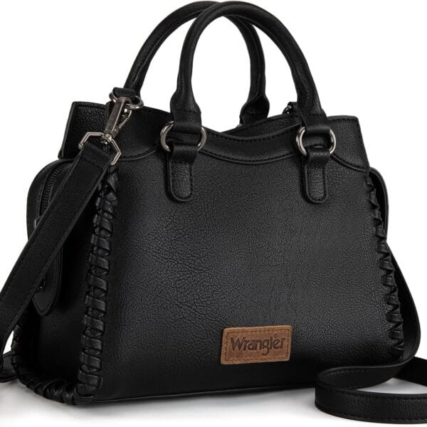 Wrangler Top Handle Bag for Women Woven Satchel Handbag