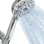 6-Setting Shower Head with Handheld, JDO High Pressure Hand held Shower Head, 4.7 Inch Chrome Detachable Showerhead Set with 59 Inch Stainless Steel Hose and Adjustable Showerhead Holder