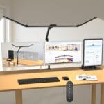 3000 Lumen Ultra Bright Architect Desk Lamp with Clamp, 36W Tall Overhead Led Desk Light for Home Office, 47Inch Long Dimmable Computer Monitor Light Bar with Remote for Table Desktop Drafting
