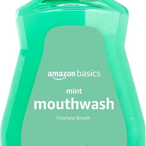 Amazon Basics Fresh Breath Mouthwash, Mint, 50.7 Ounce (Pack of 1), (Previously Solimo)