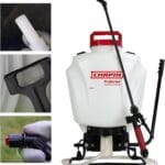 Chapin 61800 4-Gallon Made in USA Professional Backpack Sprayer with Brass Adjustable and Poly Fan/Cone Nozzles, Cushion Grip Shut-Off, 3-Stage Filtration System, Translucent White