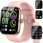 Smart Watch (Answer/Make Calls), 1.96"HD Smartwatch for Women Men, 2025 Activity Tracker with Heart Rate Monitor, Sleep Trackers, Pedometer,SpO2, IP68 Waterproof, Fitness Watch for Android iOS Pink