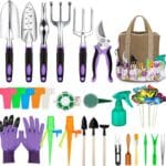 Garden Tools Set 83 Piece, Succulent Tools Set Included, Heavy Duty Aluminum Gardening Tools for Gardening, Non-Slip Ergonomic Handle, Durable Storage Tote Bag, Gifts for Men Women