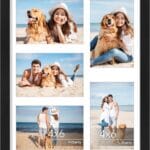Vittanly 11x14 Collage Picture Frame, Displays 5Pcs 4x6 Pictures with Mat or 1Pcs 11x14 without Mat for Wall Mounting, Picture Frames Collage Wall Decor in Black, 1 Pack