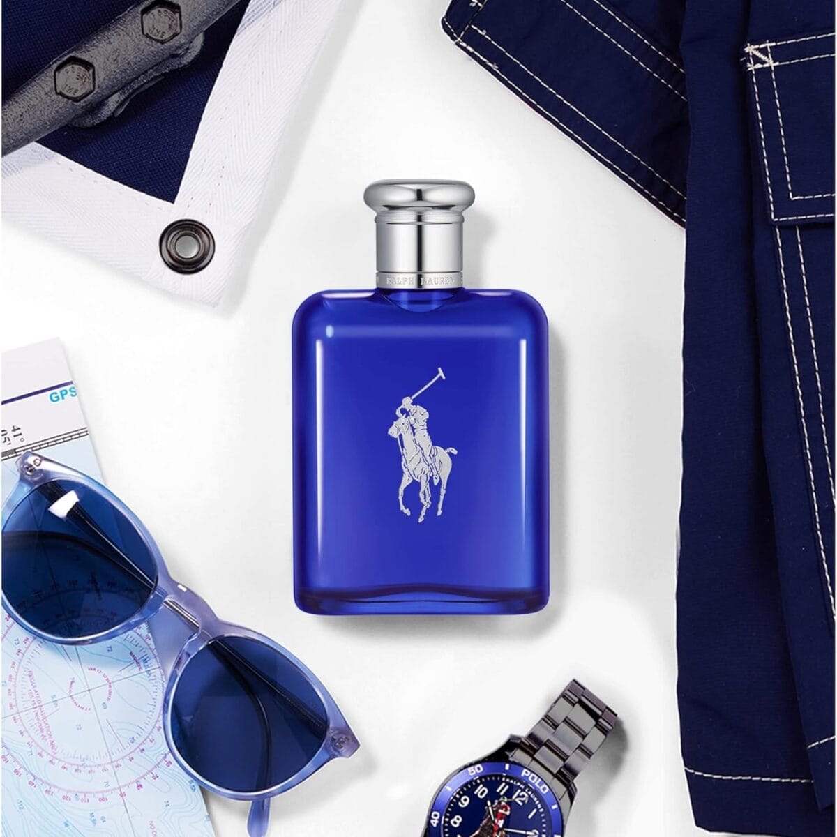 Ralph Lauren – Polo Blue – Eau de Toilette – Men’s Cologne – Aquatic & Fresh – With Citrus, Sage, and Suede – Medium Intensity
