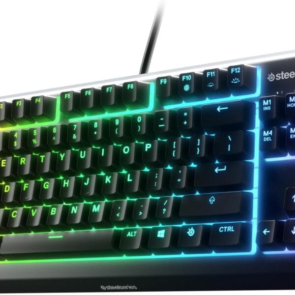 SteelSeries Apex 3 TKL RGB Gaming Keyboard  Tenkeyless Compact Form Factor - 8-Zone RGB Illumination  IP32 Water & Dust Resistant  Whisper Quiet Gaming Switch  Gaming Grade Anti-Ghosting,Black