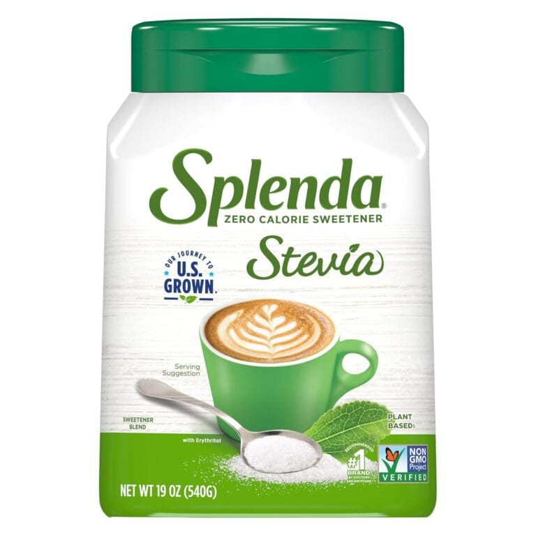 SPLENDA Stevia Zero Calorie Sweetener, Plant Based Sugar Substitute Granulated Powder, 19 oz Jar