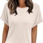 AUTOMET Women Shirts Summer Sweaters Short Sleeve Tunic Tops 2025 Dressy Casual Business Blouses