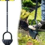Colwelt Saw-Tooth Edger Lawn Tool, Half Moon Lawn Edger with T-Grip, Sidewalk Grass Long Handled Step Edger, 38-Inch