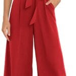 ANRABESS Women Summer Dressy Jumpsuits One Shoulder Sleeveless Casual Wide Leg Pants Romper Jumper 2025 Trendy Outfits