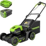 Greenworks 60V 17" Brushless (Push) Lawn Mower, 4.0Ah Battery and 3A Charger