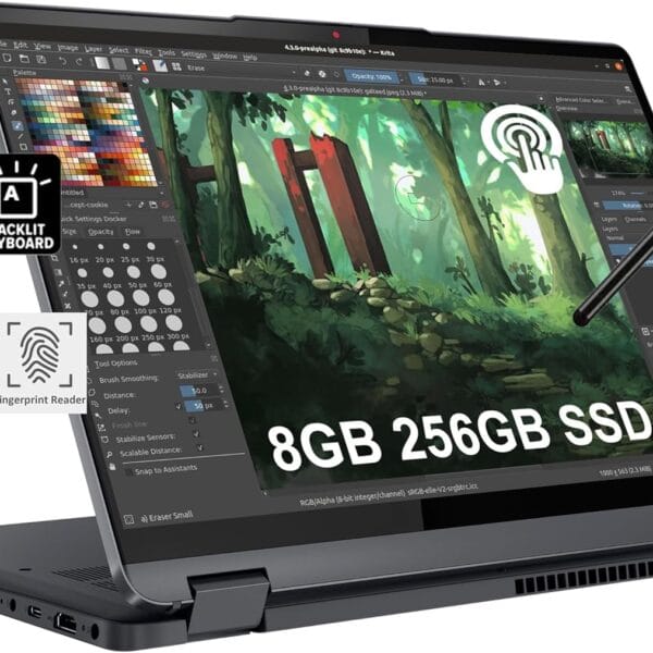 Lenovo IdeaPad Flex 5i 2-in-1 Laptop (14" FHD+ Touchscreen, Intel Core i3-1215U, 8GB RAM, 256GB SSD) Convertible, Fingerprint, FHD Webcam, 9-Hr Battery Life, IST Pen, Win 11 Home in S Mode, Grey