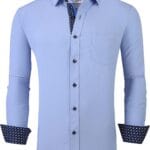 Alex Vando Mens Dress Shirt Wrinkle Free Regular Fit 4-Way Stretch Button Down Shirts