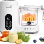 GROWNSY Baby Food Maker with Steam Basket, One Step Baby Food Processor Steamer Puree Blender Grinder Mills Machine, Auto Cooking Grinding and Sterili-zing for Healthy Homemade Baby Food, BPA-Free