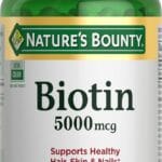 Nature's Bounty Biotin, Vitamin Supplement, Supports Metabolism for Cellular Energy and Healthy Hair, Skin, and Nails, 5000 mcg, 150 Softgels