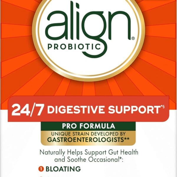 Align Probiotic, Pro Formula, Probiotics for Women and Men, Daily Probiotic Supplement, Helps Soothe Occasional Bloating & Gas*, #1 Doctor Recommended Brand, 63 Capsules (Packaging May Vary)