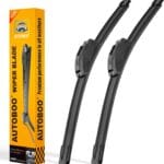 AUTOBOO 26" and 18" Windshield Wipers Blades (Pack Of 2),OEM Quality Premium All-Seasons Wiper blades,Stable and Quiet Armor wiper blades