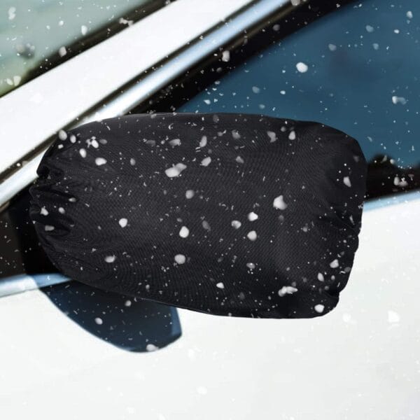 Frienda Side View Mirror Cover Auto Rearview Protection Cover Snow Ice Mirror Exterior Rear Accessories Universal Size for Cars, Black(2 Pieces)