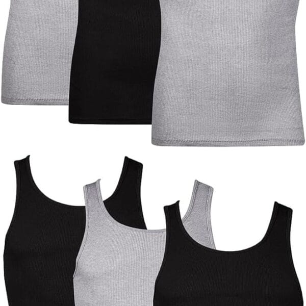 Hanes Men Hanes Men's Cotton Tank Undershirts Pack, Moisture-Wicking Ribbed Tanks, lightweight Cotton Tank Undershirts