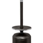AZ Patio Outdoor Propane Gas Patio Heater, 48K BTU's, Open Door Design, Adjustable Table, Single pole, CSA approved, Hammered Bronze Finish
