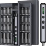 Mini Electric Screwdriver 3.7V, Cordless Screwdriver Set, Precision Electric Screwdriver 72-in-1 Magnetic Bits, Rechargeable Portable Repair Tool Kit for Electronics Laptops Glasses Clocks