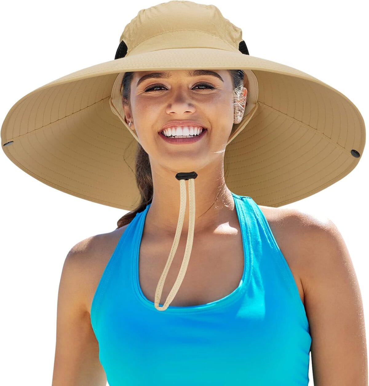 Leotruny Women Super Wide Brim Sun Hat UPF50+ Waterproof Bucket Hat for Fishing, Hiking, Camping
