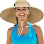 Leotruny Women Super Wide Brim Sun Hat UPF50+ Waterproof Bucket Hat for Fishing, Hiking, Camping