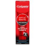 Colgate Optic White Pro Series Whitening Toothpaste with 5% Hydrogen Peroxide, Stain Prevention, 3 Oz Tube