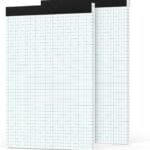 Graph Paper Pad 8.5 x 11, 2 Pack, 4x4 Graph Ruled, Grid Paper Pad 8-1/2" x 11", Blueprint Quadrille Pad, Easy Tears Off, Grid Pad Notebook 8.5 x 11, White 70 GSM Graft Paper, 30 Sheets/Pad