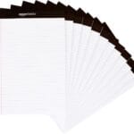 Amazon Basics Wide Ruled Lined Writing Note Pads, 8.5 inch x 11.75 inch, White, 12 Count (12 Pack of 50)