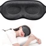 MZOO Luxury Sleep Mask for Back and Side Sleeper, Completely Block Out Light Sleeping Eye Mask for Women Men, Zero Pressure 3D Contoured Night Blindfold, Breathable & Soft Eye Shade Cover