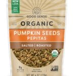 Good Sense Roasted & Salted Organic Pumpkin Seeds (Pepitas), Non-GMO & All Natural, 6 Ounce Resealable Bag