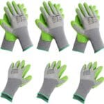 WORKPRO 6 Pairs Garden Gloves, Work Glove with Eco Latex Palm Coated, Working Gloves for Weeding, Digging, Raking and Pruning(M)