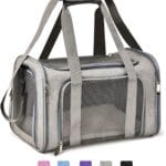 Cat, Dog Carrier for Small Medium Cats Puppies up to 15 Lbs, TSA Airline Approved Carrier Soft Sided, Collapsible Travel Puppy Carrier - Grey
