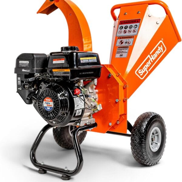 SuperHandy Mini Wood Chipper Shredder Mulcher Heavy Duty 7HP Compact Design 3" Inch Max Capacity