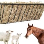 Hay Feeder for Horses,35.5'' Long Hay Rack with 20 Gallon Large Capacity,Heavy Duty Steel Wall Mounted Hay Feeder Rack for Horses,Goats,Sheep in Stable and Farm
