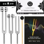 Tuning Forks for Healing Set (128Hz, 256Hz, 512Hz)  Essential Yoga and Meditation Accessories & Sound Therapy Devices