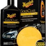 Meguiar's Gold Class Carnauba Plus Premium Liquid Wax Kit, Car Detailing Kit with a Pure Carnauba Wax Blend and a Foam Applicator Pad for Keeping Glossy Paint Protected Like a Pro, 16 Oz Bottle