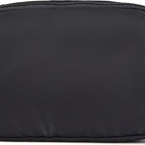 Pander Two Way Zipper Fanny Pack Nylon Everywhere Belt Bag for Women, Water Repellent Waist Packs, Crossbody Bags with Adjustable Strap (Black).