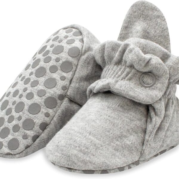 Zutano Unisex Organic Cotton Baby Booties With Gripper Soles