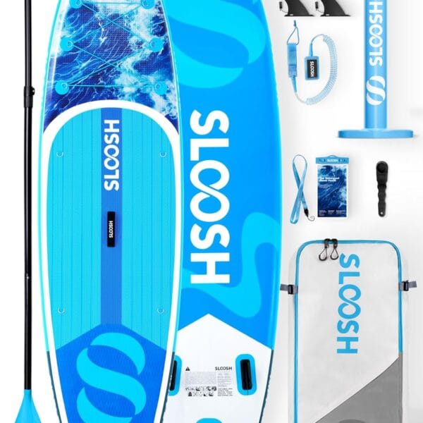 SLOOSH Inflatable Stand Up Paddle Board, 10'6" Paddle Boards with Premium Accessories, Non-Slip EVA Deck, Ultra-Light Carry Bag Pump, Ripple SUP for Youth & Adults of All Skill Levels