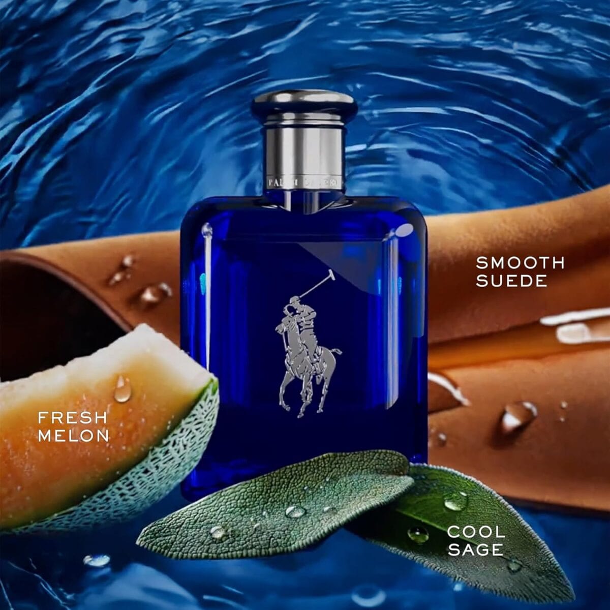 Ralph Lauren – Polo Blue – Eau de Toilette – Men’s Cologne – Aquatic & Fresh – With Citrus, Sage, and Suede – Medium Intensity