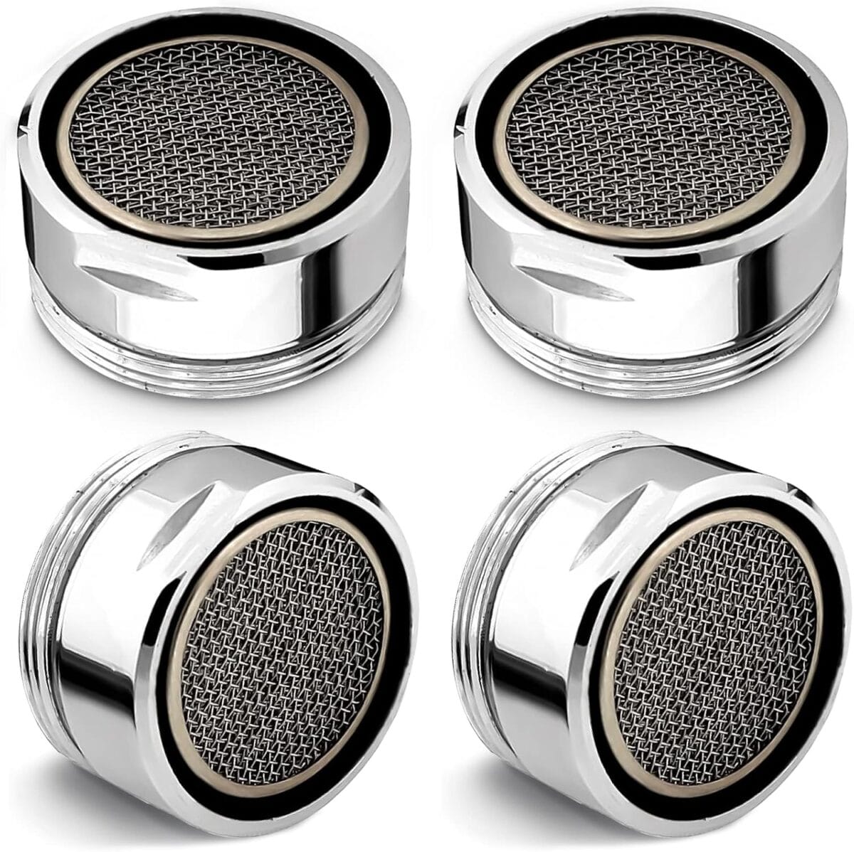 4Pcs Bathroom Faucet Aerator Replacement - 15"/16" 24mm Kitchen Bathroom Sink Attachment High Flow Aerator for Sink Faucet Aerators M24 Male Thread