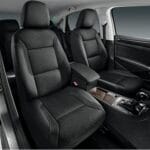 Skechers Memory Foam Leather Car Seat Covers, Air Cool Mesh Thick Seat Covers, Two Front car seat Protector, Airbag Compatible, Automotive Comfort Protection for Most Cars, Vans, Trucks, SUV (Black)