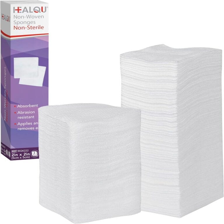 HEALQU Gauze Pads 2"x2" - 200-Pack, 4-Ply Non-Woven Sponges Non-Sterile, All-Purpose Dental and Surgical Sponges Including First Aid Kits and Medical Facilities